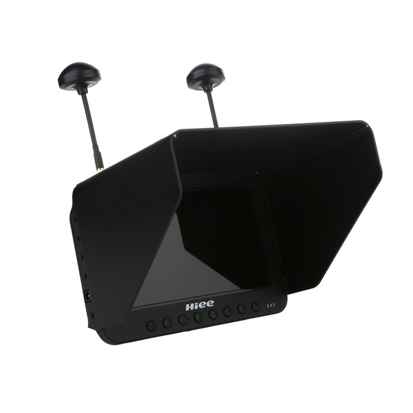 Дисплей HD FPV 7" HIEE HDRM808 1024x600 з двома приймачами 5.8GHz 32 канали та акумулятор.